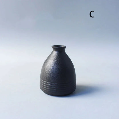 Small Ceramic Vase - Elegant Japanese Home Decor - C - Vase