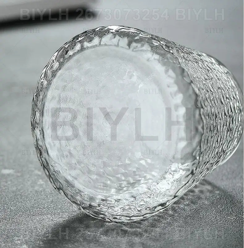 DecorBites™ small transparent glass vase with a clear hammered finish for elegant home decor use