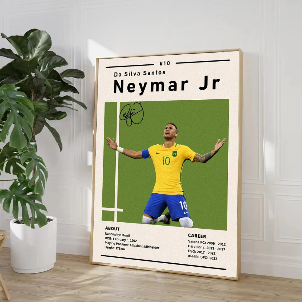 Soccer Star Ronaldo Canvas Wall Art - Posters