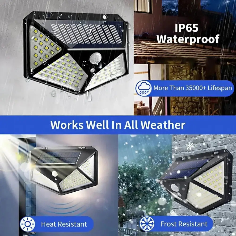 Black DecorBites™ solar LED outdoor lights with motion sensor and built-in camera lens in sensor mode for garden use