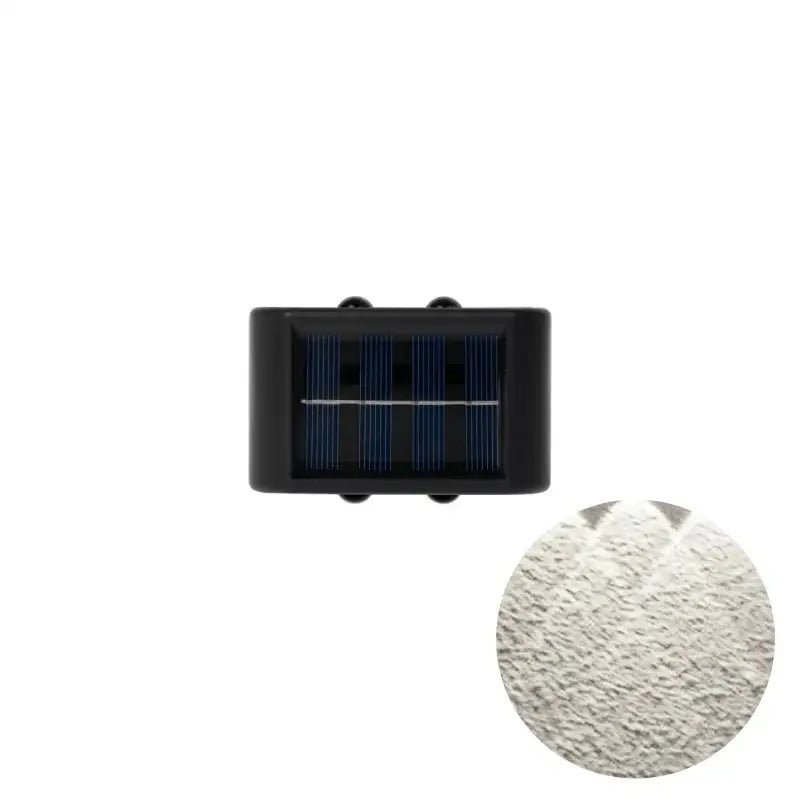 Black rectangular DecorBites™ solar led outdoor wall light with textured white diffuser lens for garden and patio use