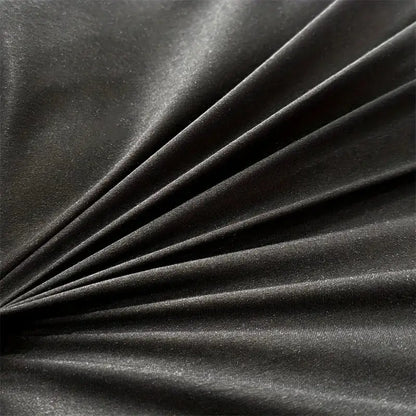 Black satin fabric with smooth glossy finish and subtle sheen in decorbites duvet cover set for elegant bedding