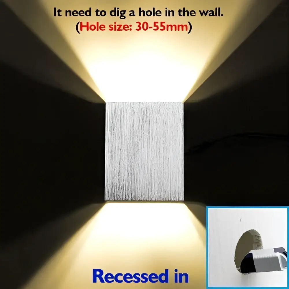Silver rectangular wall sconces with brushed metal finish and warm white light from decorbites sphera wall sconces