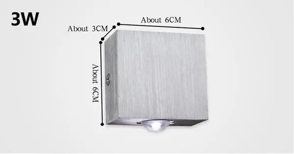 Decorbites™ sphera modern silver metallic cube wall sconces with 3w led bulb and motion sensor for outdoor use