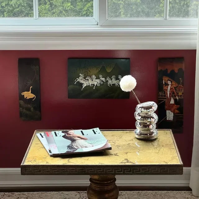 Spiral Mosaic Vase for Creative Flower Arrangements - Silver - Vase