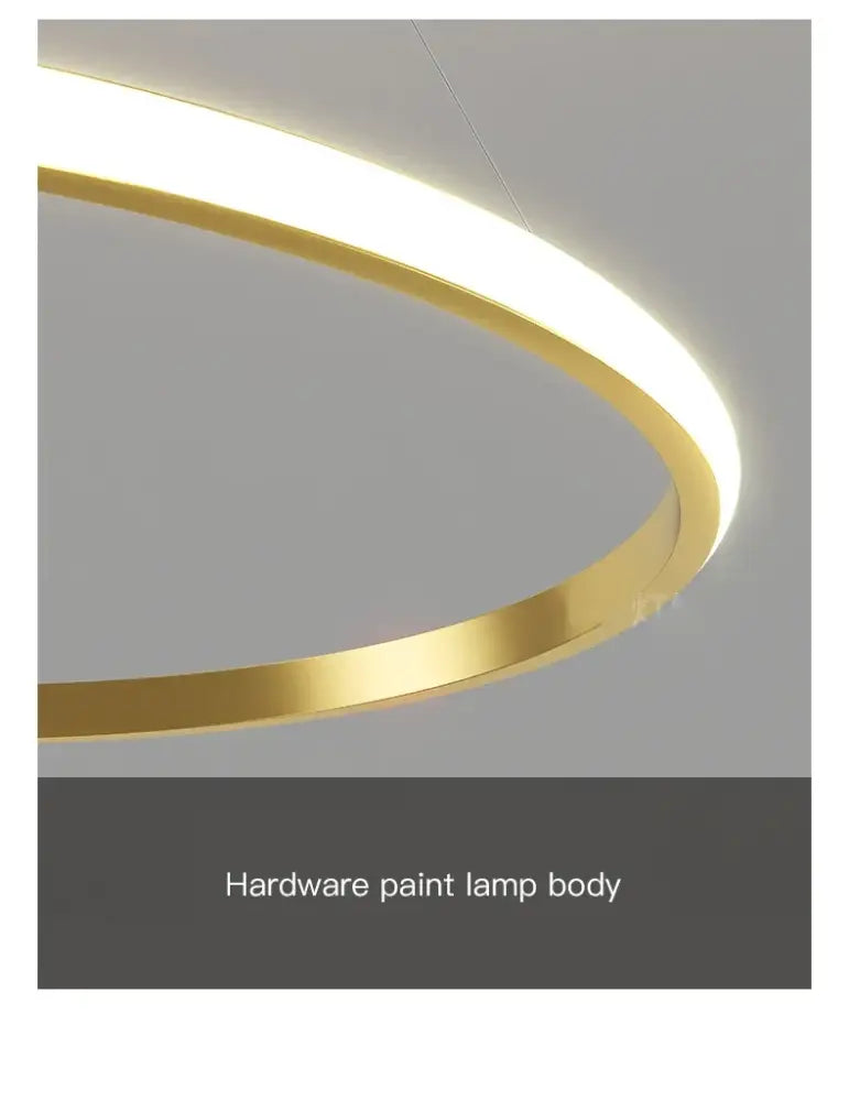 Gold finished circular led chandelier with sleek modern design for living room starry sky ambiance by DecorBites