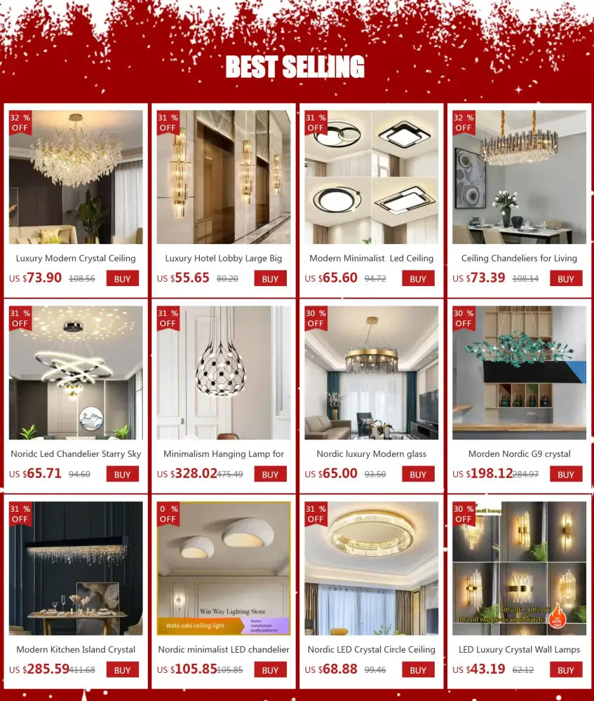 Luxury modern crystal ceiling led chandelier with clear crystals and gold accents for living room starry sky decor