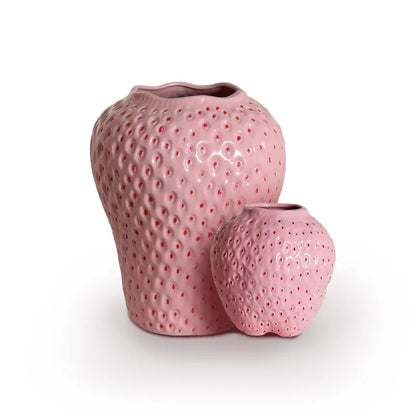 Strawberry Cartoon Flower Vase for Home Décor - Vase