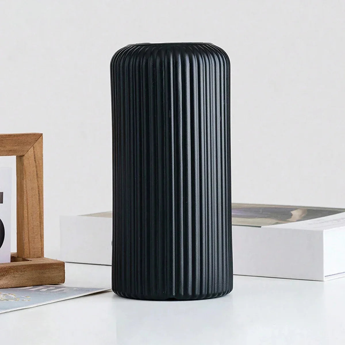 Striped Plastic Vase for Flowers - Vase