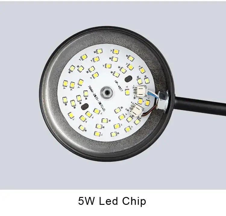 Decorbites™ stylish led chandelier featuring a circular 5w led chip with yellow leds on a white pcb in black housing for home decor
