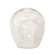 Clear glass lampshade with rounded bulbous shape for DecorBites™ stylish nordic chandelier in dining living room