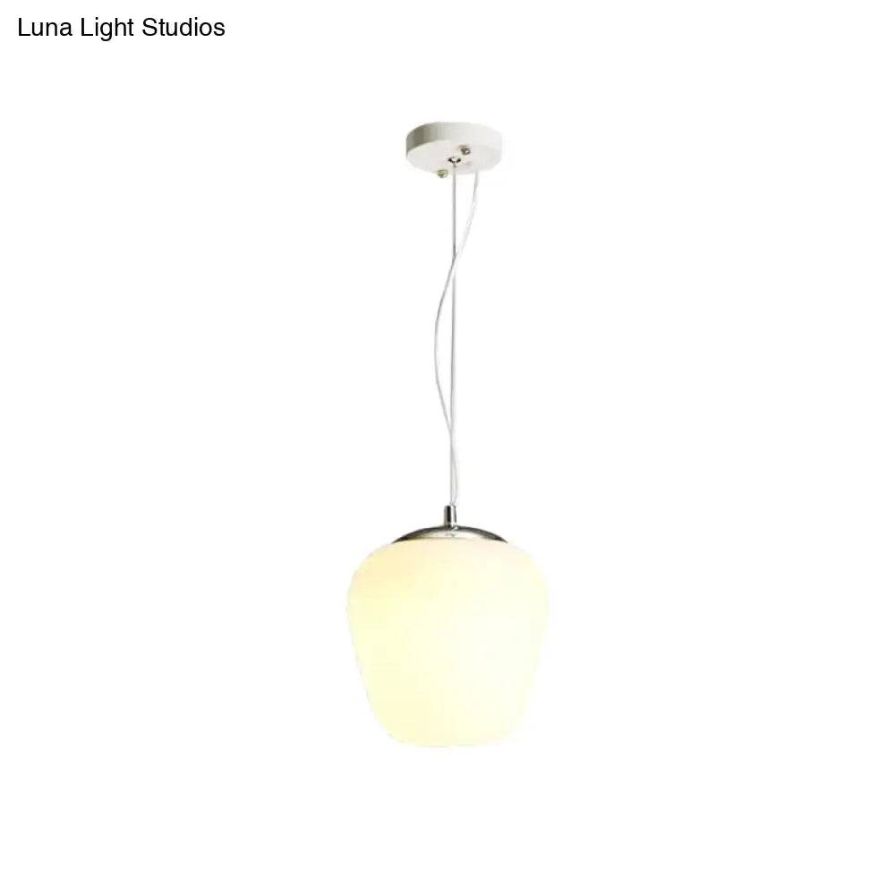 Decorbites™ stylish nordica pendant light with frosted opal glass globe and chrome accents ideal for office and kitchen island