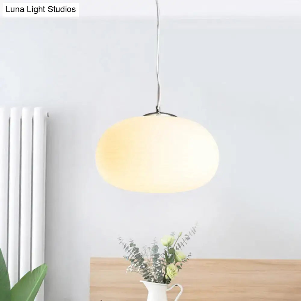 Decorbites™ stylish nordica pendant light with warm opal glass shade and chrome fixture ideal for office and kitchen island