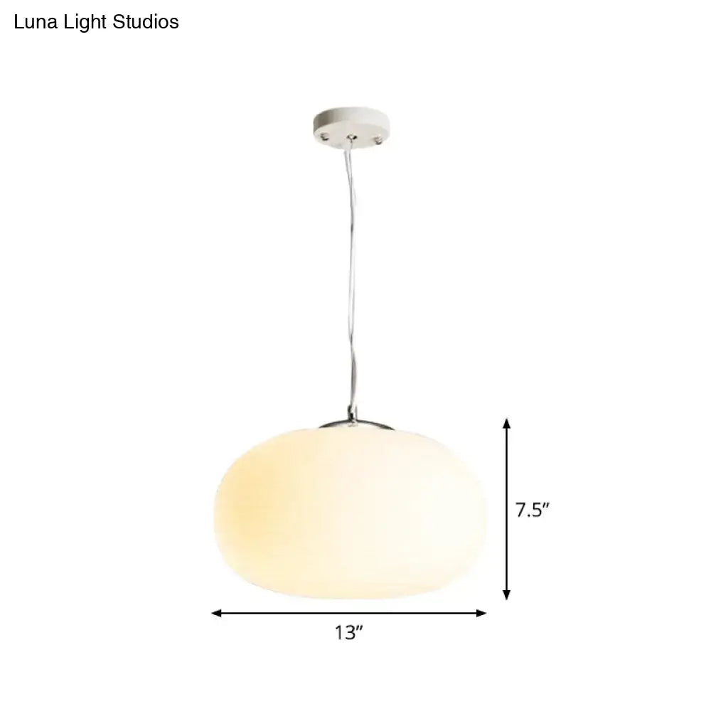 Decorbites™ stylish nordica pendant light with frosted opal glass globe and chrome accents ideal for office and kitchen