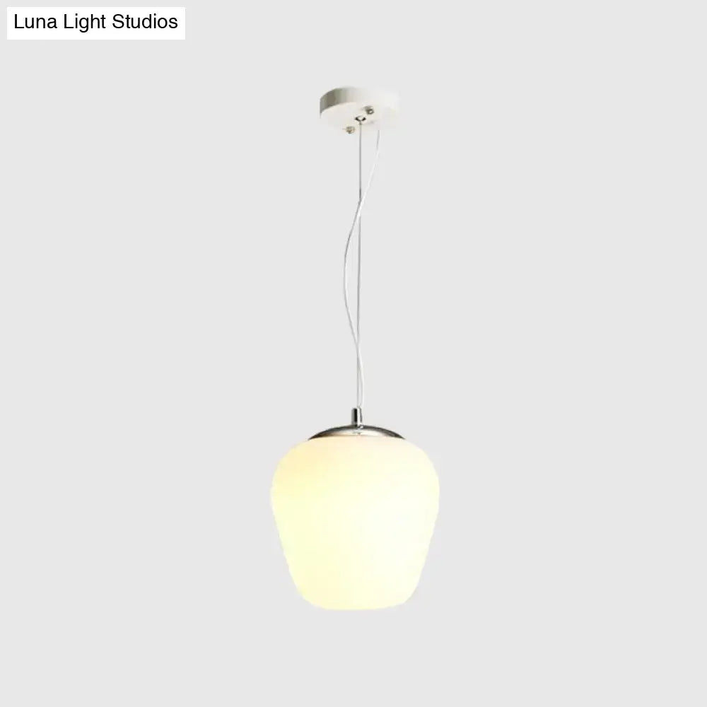 Decorbites™ stylish nordica pendant light with opal glass frosted shade and chrome accents for office and kitchen island