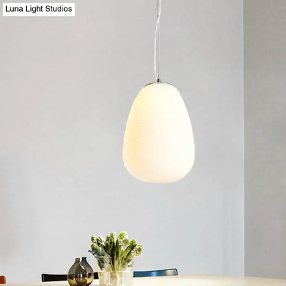 Decorbites™ stylish nordica pendant light with frosted opal glass shade and polished chrome finish ideal for office and kitchen island