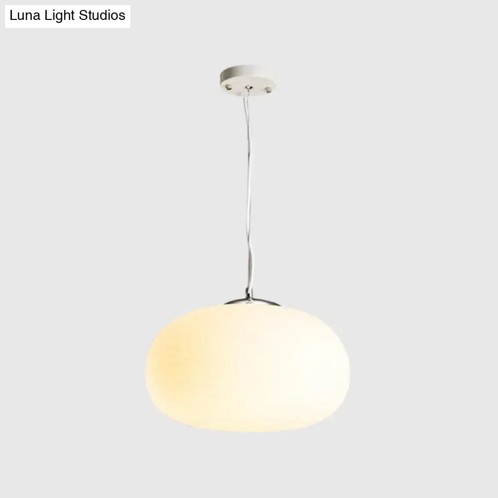 Decorbites™ stylish nordica pendant light with frosted opal glass globe and chrome finish for office and kitchen island