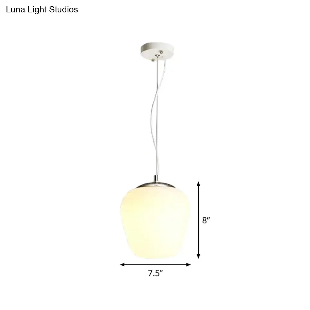 Decorbites™ stylish nordica pendant light with frosted opal glass globe and chrome accents ideal for office and kitchen island