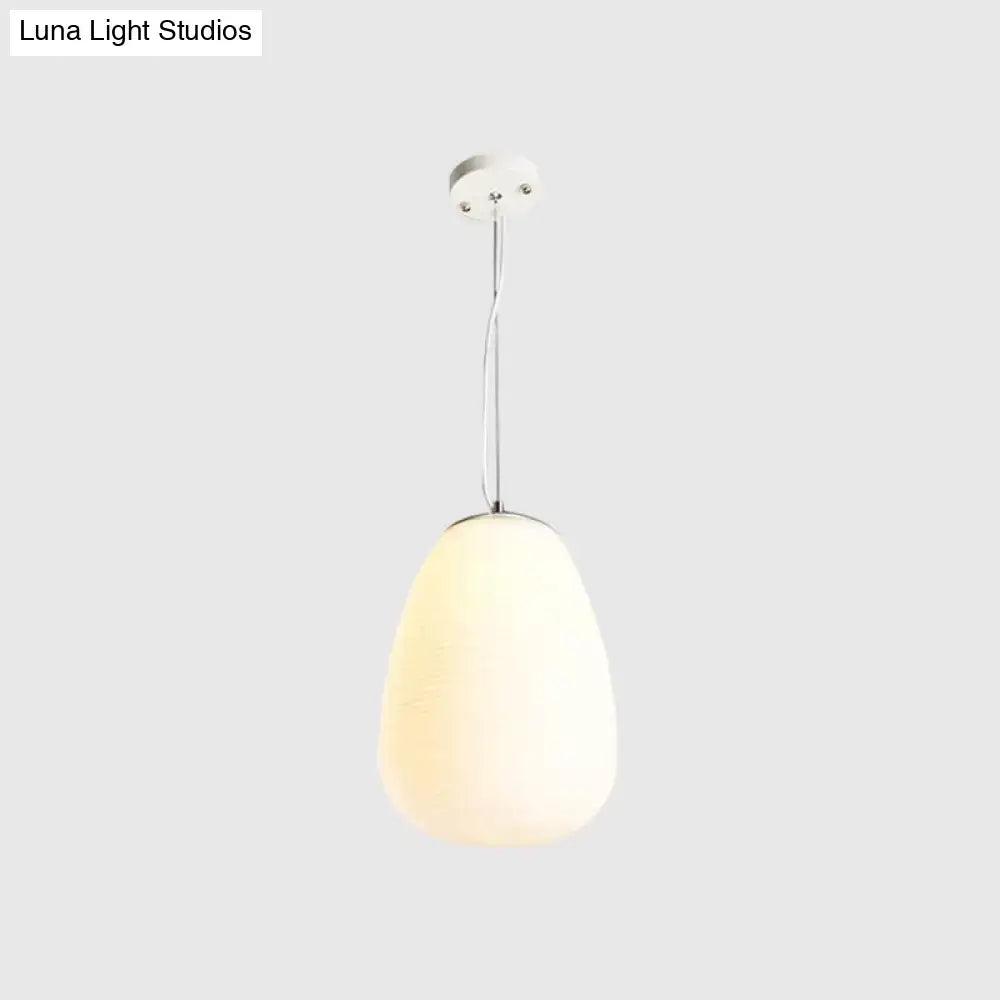 Decorbites™ nordic pendant light with opal glass frosted shade and polished chrome finish ideal for office and kitchen island