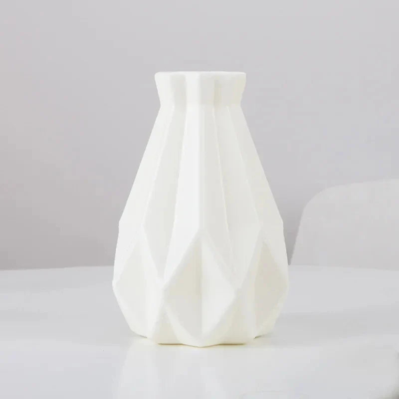 Stylish Nordic Plastic Flower Vase Home Decor - Vase