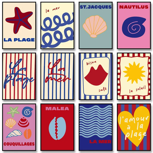 Summer Vibe Beach Canvas Art Prints - Posters