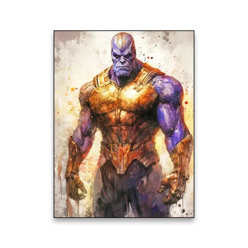 Superhero Canvas Wall Art - Marvel Movie Characters - B065 / (A4)21X30cm Unframed - Posters