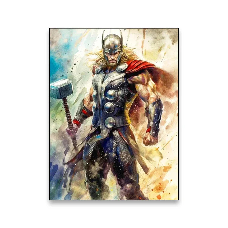 Superhero Canvas Wall Art - Marvel Movie Characters - B062 / (A4)21X30cm Unframed - Posters