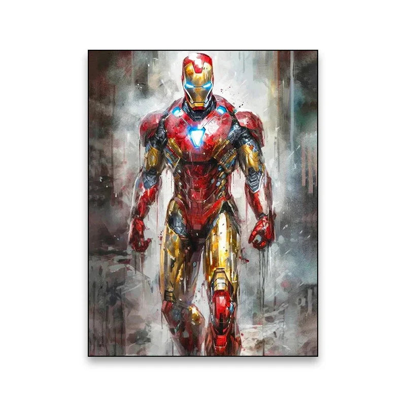 Superhero Canvas Wall Art - Marvel Movie Characters - B058 / (A4)21X30cm Unframed - Posters