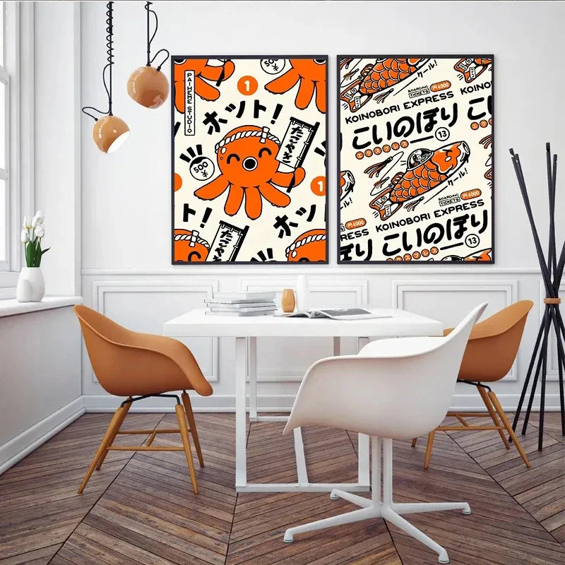 ’Takoyaki Ramen Canvas Wall Art Decor’ - Posters