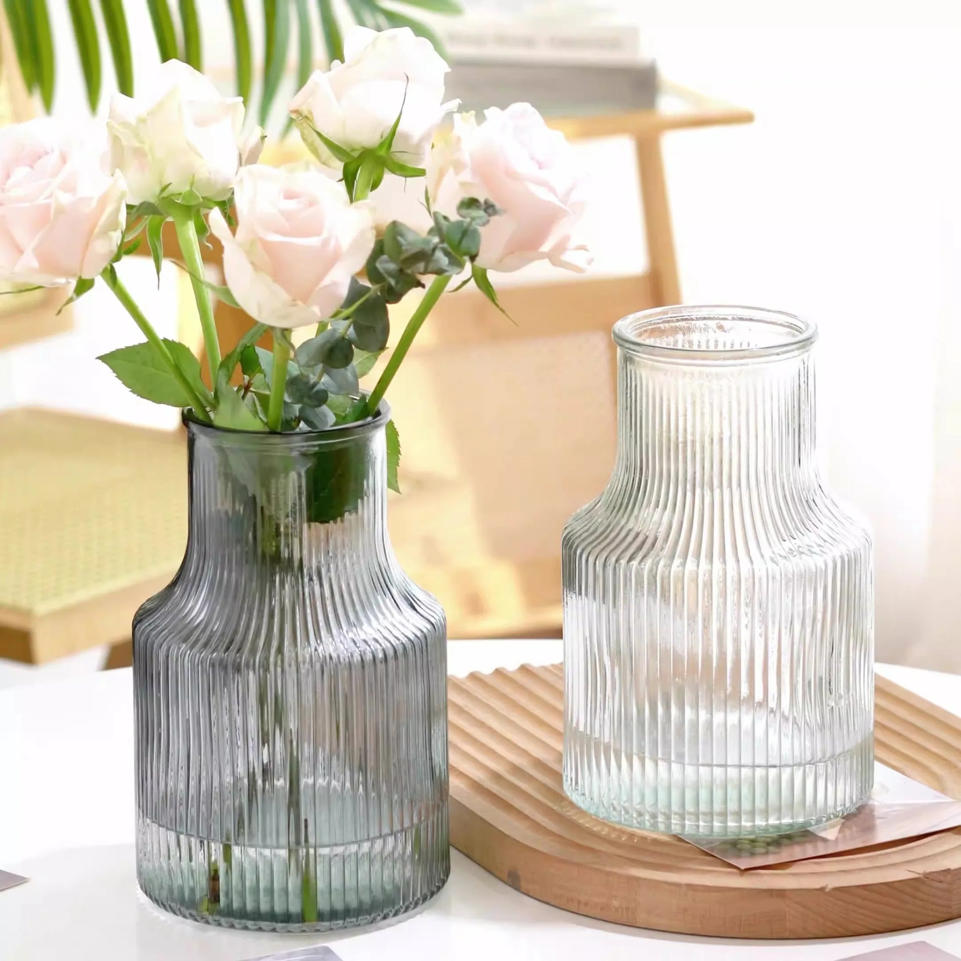 Transparent Nordic Vase for Plants and Flowers - Vase