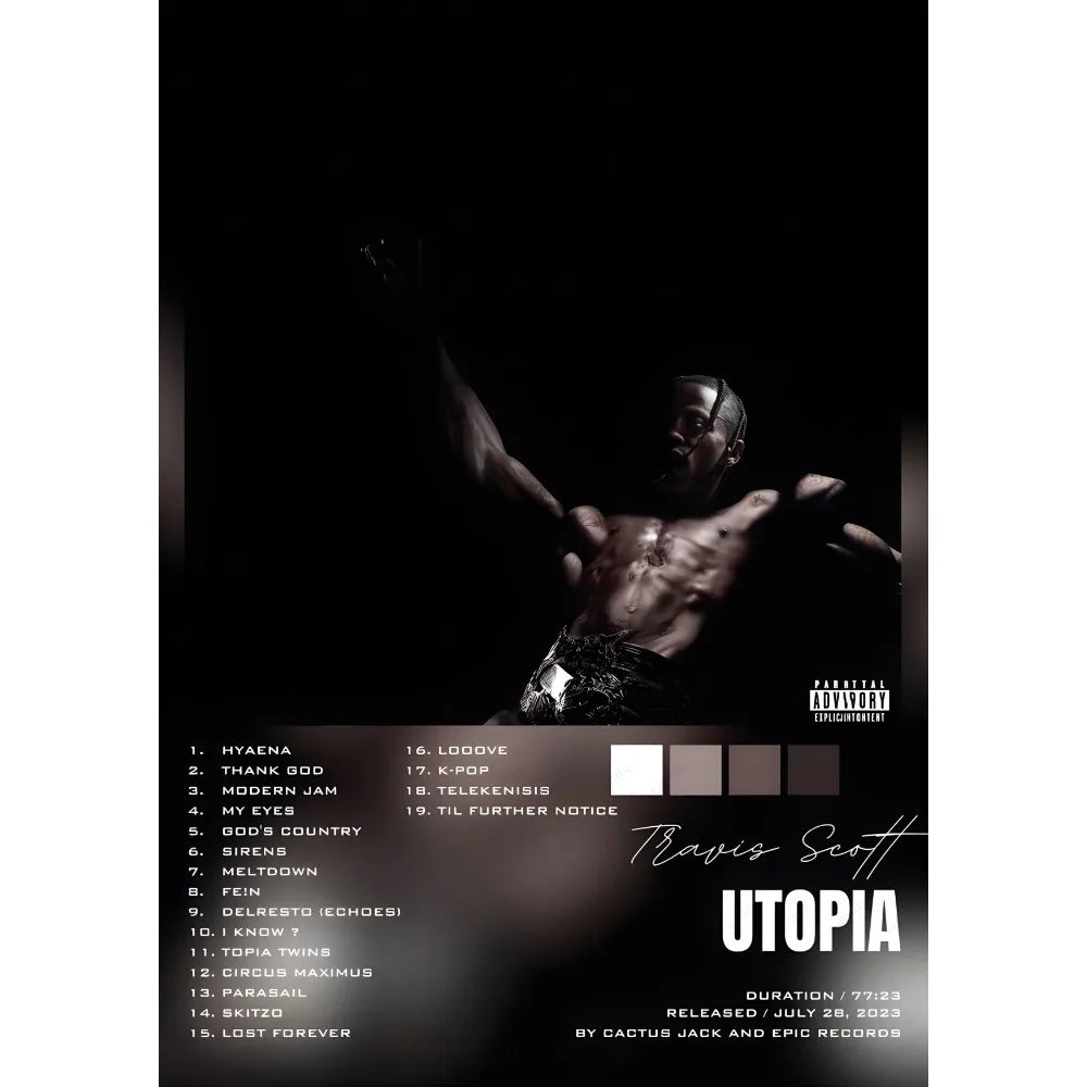 Travis Scott Album Poster - Waterproof Wall Art - z7 / 30X40cmNoframe - Posters