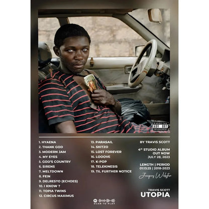Travis Scott Album Poster - Waterproof Wall Art - z4 / 15X20cmNoframe - Posters