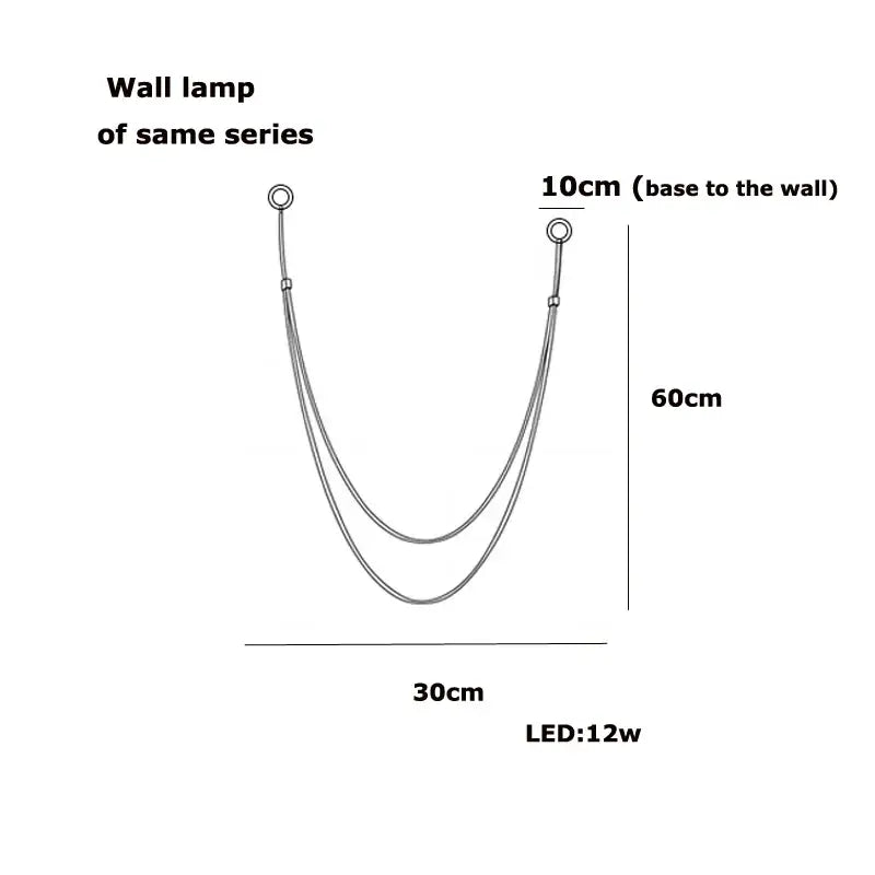 Silver-toned minimalist wall lamp with sleek v-shaped design and curved arms for DecorBites™ flexible leather belt LED chandelier