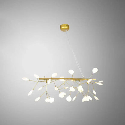 Gold-toned decorbites ultra-modern linear firefly pendant lighting ceiling light with acrylic spherical lights and branch-like arms