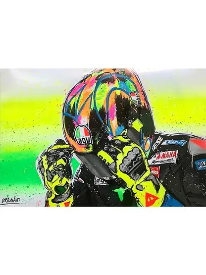 Valentino Rossi Motorcycle Racing Canvas Wall Art - 11 / 20x30cm no frame - Posters
