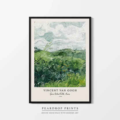 Black-framed art print of vincent van goghs green wheat field auvers 1890 in decorbites starry night canvas prints