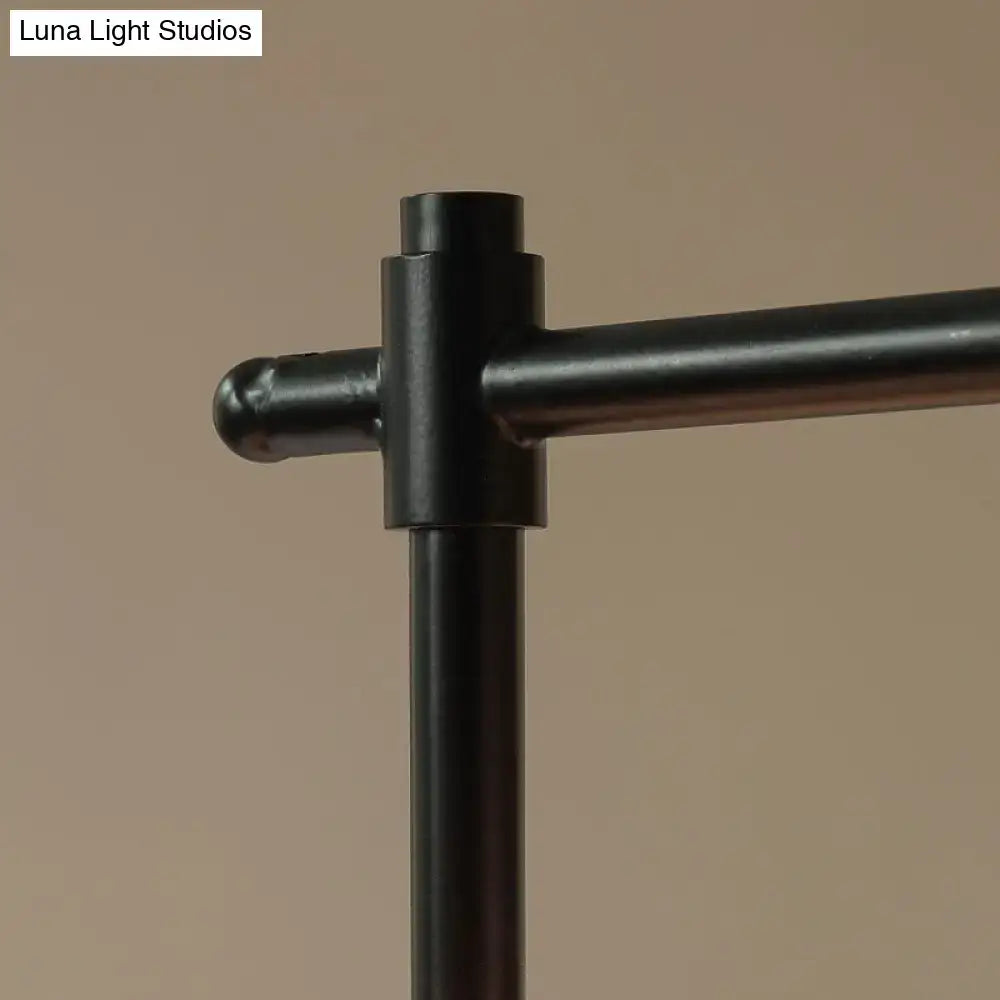 Black metal pipe joint with matte finish and rounded end cap for decorbites™ vintage fabric pendant light ideal for dining room e26 e27