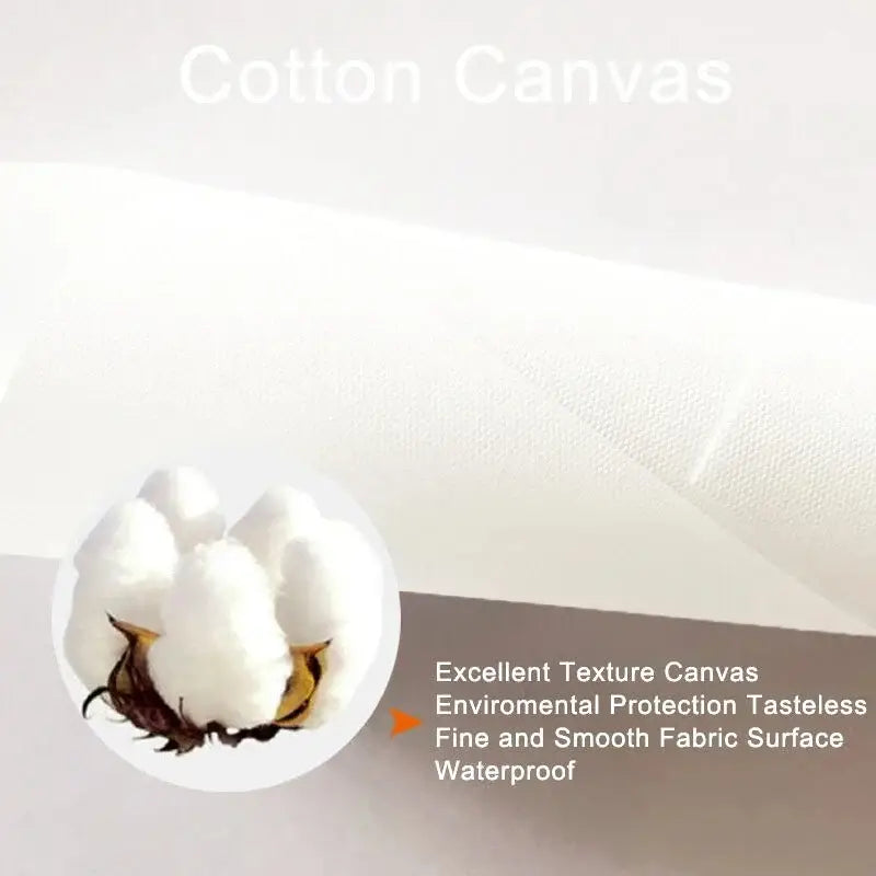 White cotton canvas fabric with fine smooth texture for DecorBites™ vintage pink cartoon waterproof wall art