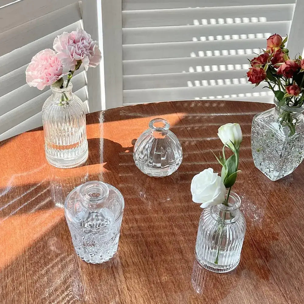 Vintage Relief Glasvase für Hydroponische Pflanzen - Vase