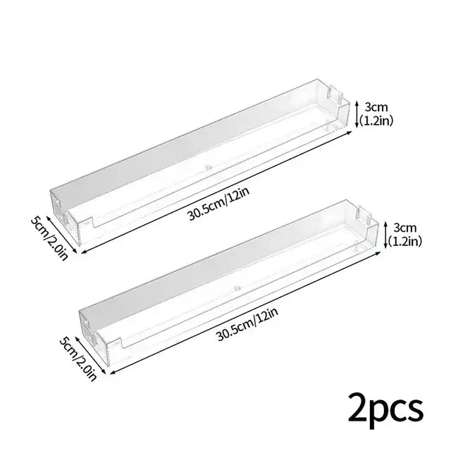 Decorbites wall mounted transparent storage rack set of two clear acrylic trays 30.5cm for figures display