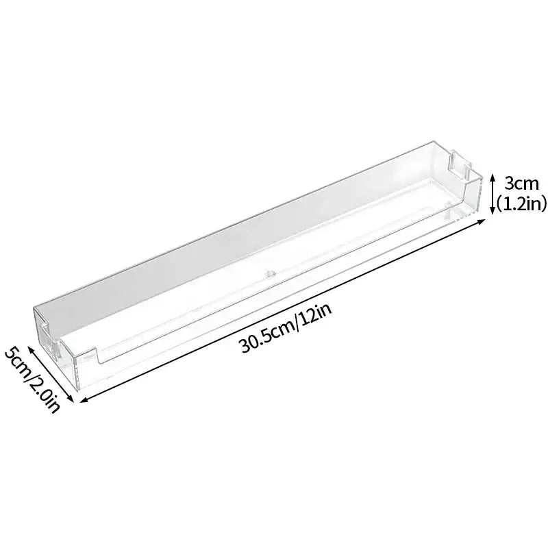 DecorBites™ wall mounted transparent storage rack with clear acrylic shelf 30.5cm x 12in for organized storage space