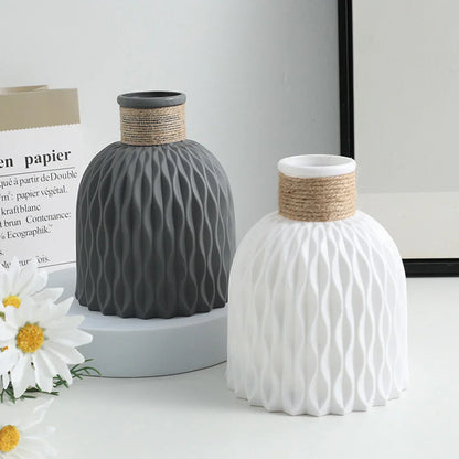 Water Ripple Plastic Vase - Modern Nordic Style - Vase