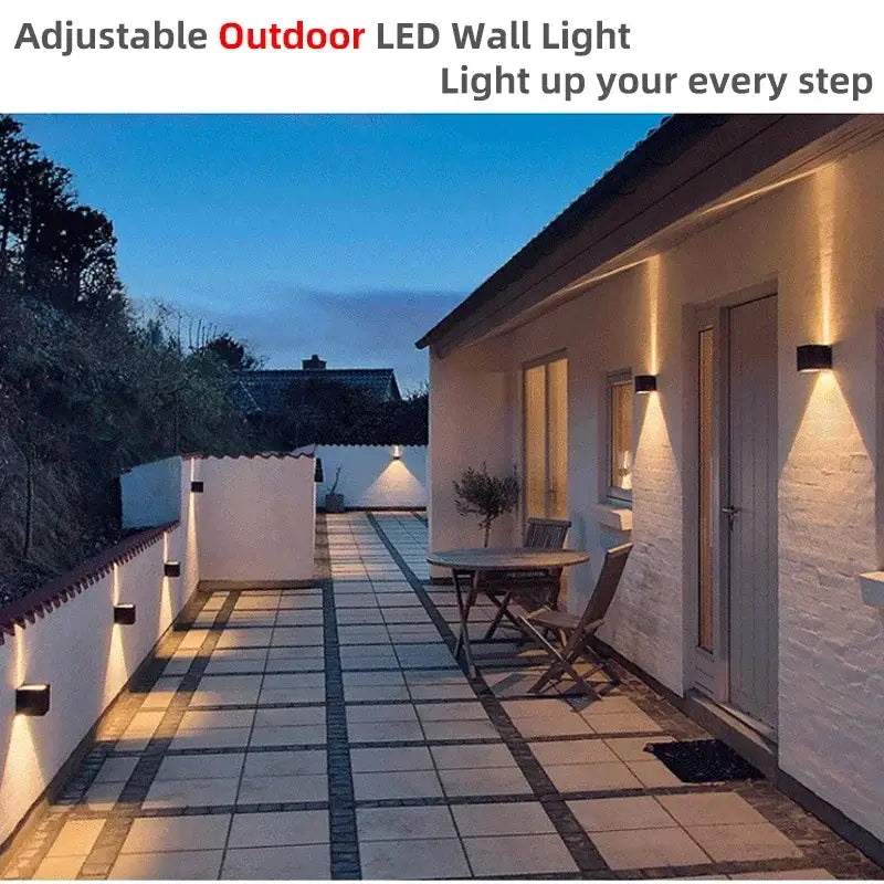 Adjustable black aluminum led wall light with a sleek modern design for outdoor and indoor use by DecorBites™