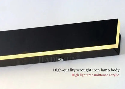 DecorBites waterproof led outdoor wall light with black and gold wrought iron body and acrylic light panel