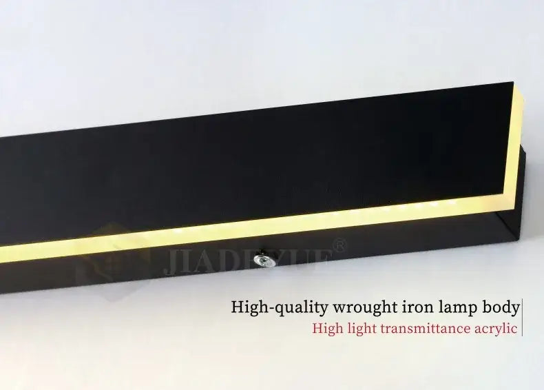 DecorBites waterproof led outdoor wall light with black and gold wrought iron body and acrylic light panel