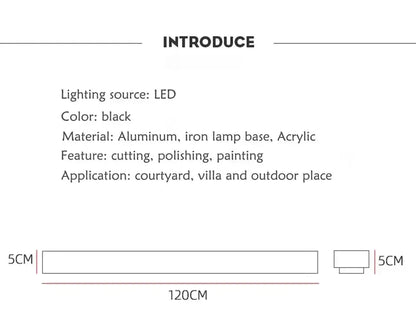 Decorbites™ waterproof led outdoor wall light black with aluminum and acrylic construction for durable wall lighting