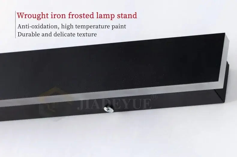 DecorBites™ waterproof led wall light with black wrought iron frosted lamp stand and anti-oxidation paint finish
