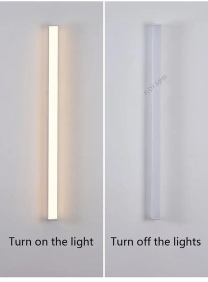 Modern minimalist DecorBites™ waterproof LED outdoor wall light with sleek white rectangular design and warm ambient light