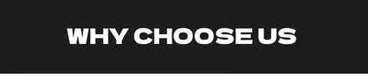 White bold text saying why choose us on black background for decorbites™ waterproof led outdoor wall light promotion