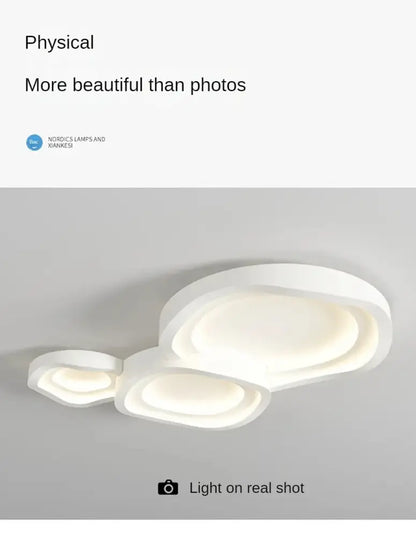 Decorbites™ white led ceiling lamps featuring modern minimalist layered cloud-like design for home decor